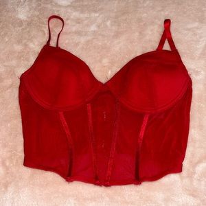 Red corset top